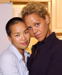 asian and african american lesbian couple